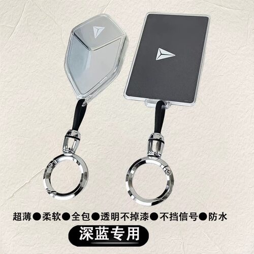 长安深蓝透明卡片钥匙套