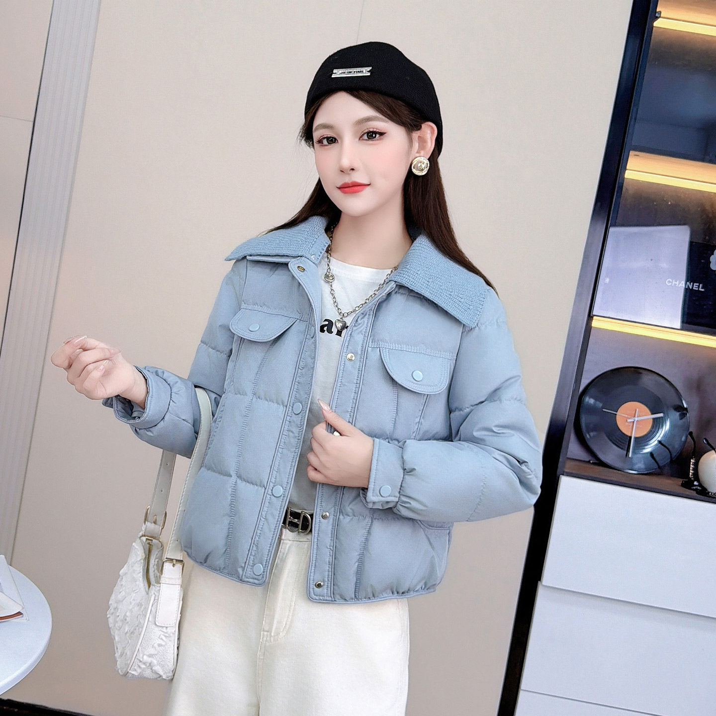 时尚短款棉服女2025冬季新款小个子翻领百搭宽松保暖羽绒棉衣外套,女装/女士精品,棉衣/棉服,淘宝优惠券,粉丝福利购,淘宝优惠卷