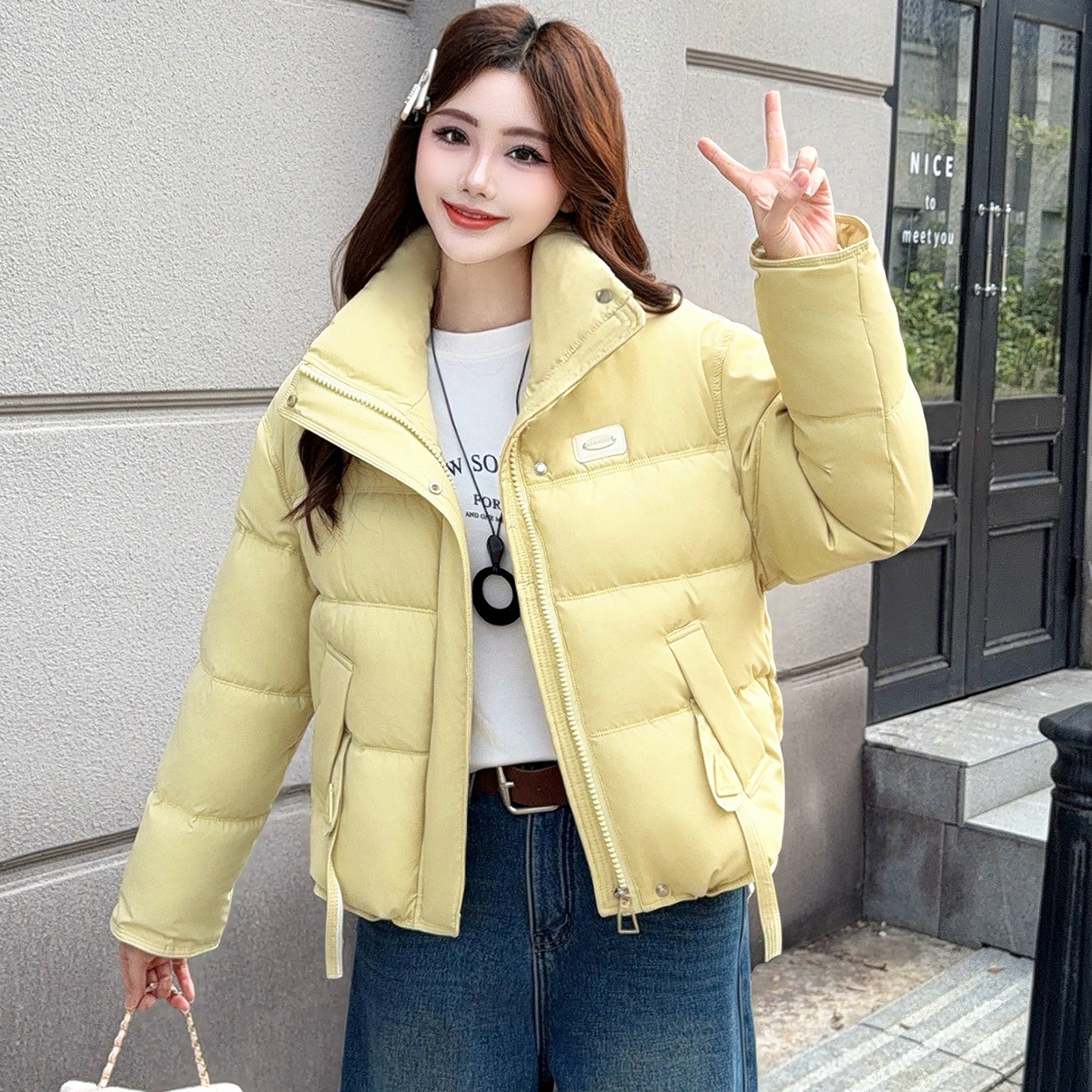 洋气韩版显瘦百搭短款棉服外套女士2025冬季新款棉袄时尚羽绒棉衣