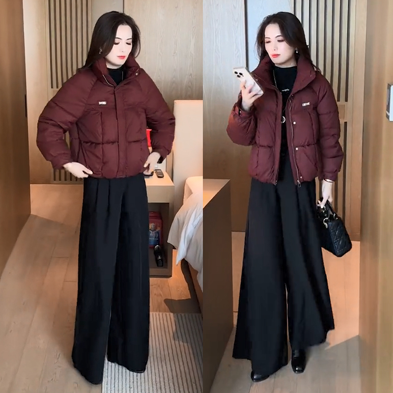 时尚加厚保暖短款棉衣女冬季新款小个子洋气棉服韩版宽松百搭棉袄