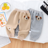 1一2岁婴幼儿童保暖卫裤 外穿男女婴儿开裆裤 子春秋冬季 宝宝加绒裤