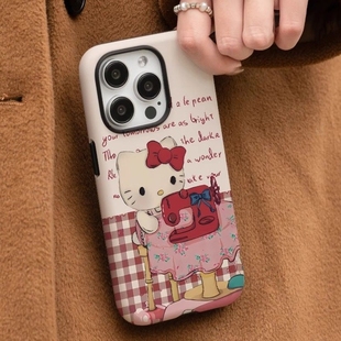 TTON美壳韩国ins二合一苹果16promax手机壳iPhone15菲林14甜美kt猫13 15一加vivo小米oppo防摔 1211iPhone16