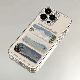 XS透苹果华为荣耀小米红米oppo 风景涂鸦适用于iPhone16 12软套11 vivo魅族三星 15promax手机壳苹果14