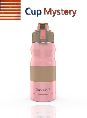 美国cupmystery进口运动简约时尚弹盖不锈钢保温杯女生直饮水杯子