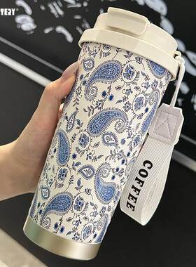 美国高颜值清新花茶双饮保温杯