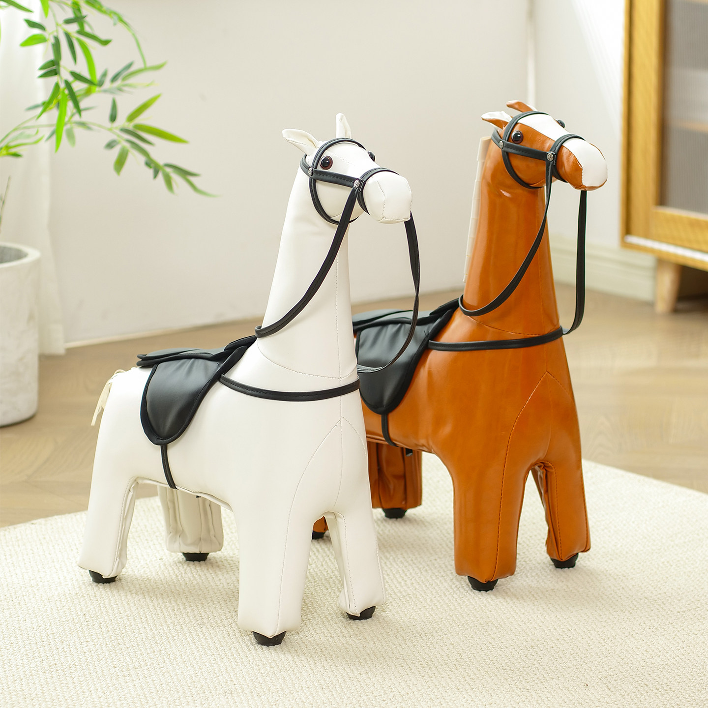 小凳子家用可爱马造型动物造型板凳房装饰凳新家玩偶皮质卡通椅子,住宅家具,矮凳,淘宝优惠券,粉丝福利购,淘宝优惠卷
