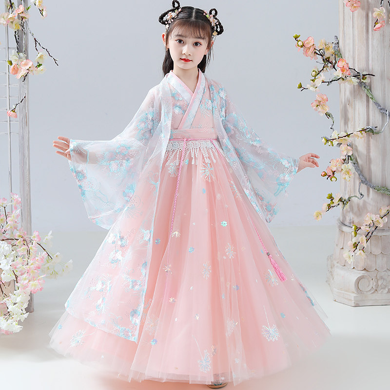 儿童汉服女童襦裙古装大袖衫交领图片