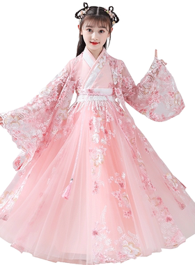 女童汉服春装中国超仙古风公主裙