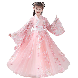 汉服女童2026新款中式国风儿童古装古风超仙女孩公主裙演出服日常