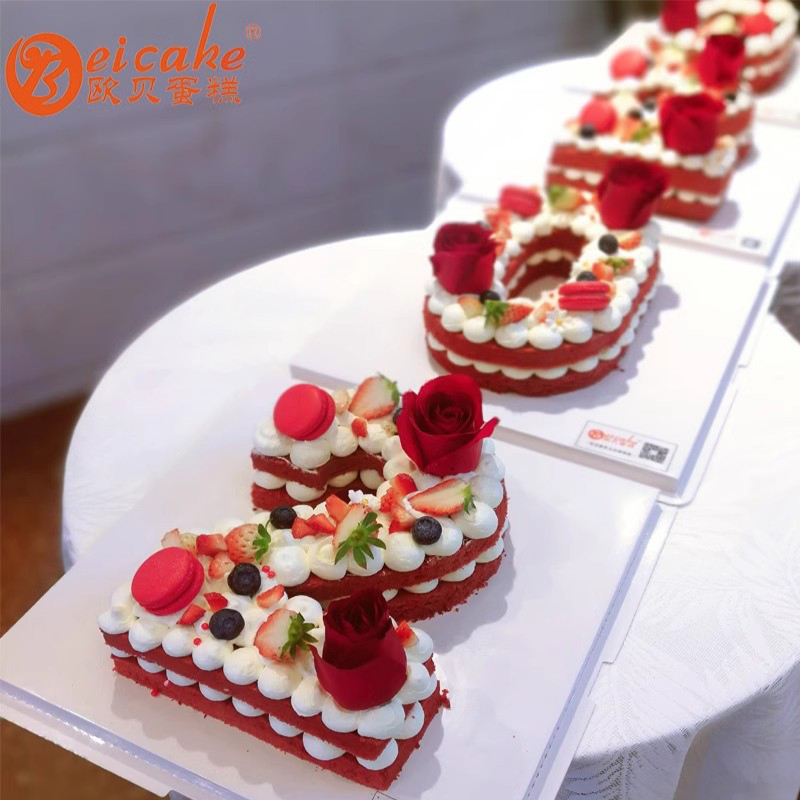 欧贝ins网红款红丝绒淡奶油数字