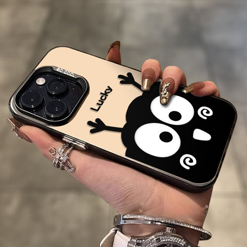 可爱黑煤球~苹果15141312手机壳