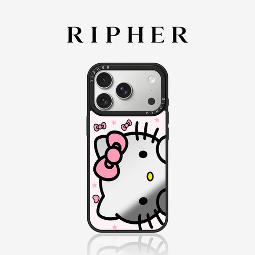 适用苹果17手机壳磁吸iphone17promax镜面16pro软萌小猫16plus新款15带挂绳13创意12个性14高级感air日韩可爱