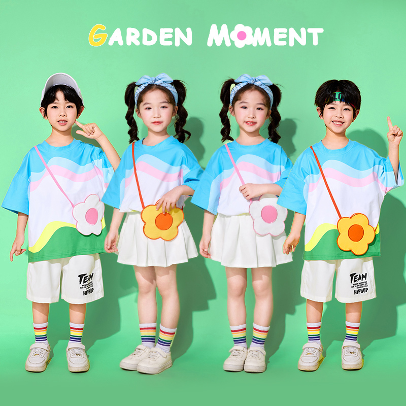 六一儿童节幼儿园团体舞蹈表演服毕业服装小学生啦啦队演出服班服