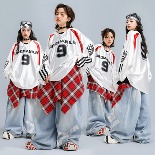 儿童街舞潮服男童酷帅少儿嘻哈hiphop演架子鼓出服女童爵士舞服装