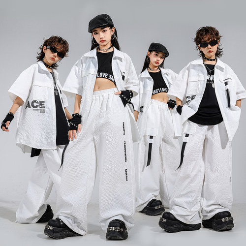 儿童街舞潮服男童表演服嘻哈帅气hiphop女童爵士舞服装少儿演出服