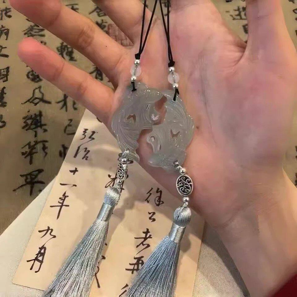 小红书同款盗墓笔记双鱼玉佩周边挂件钥匙扣书包包包挂饰纪念收藏,模玩/动漫/周边/娃圈三坑/桌游,动漫挂件/文具,淘宝优惠券,粉丝福利购,淘宝优惠卷