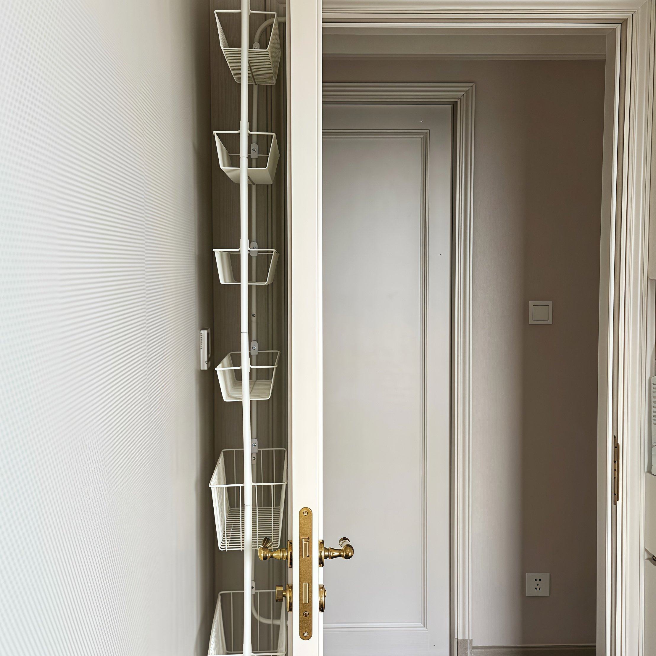 门后夹缝免打孔置物架创意吸盘式多层收纳挂篮浴室卫生间整理挂架,收纳整理,挂门置物架,淘宝优惠券,粉丝福利购,淘宝优惠卷