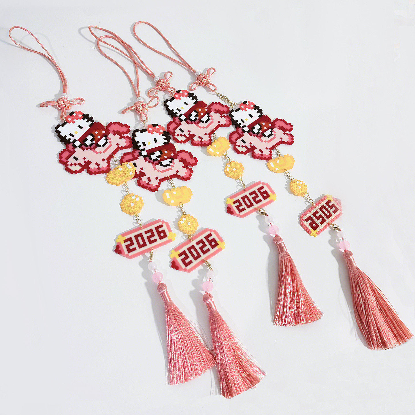 拼豆挂扣配件拼豆豆手工diy材料环扣中国结拼豆挂坠中式流苏挂件