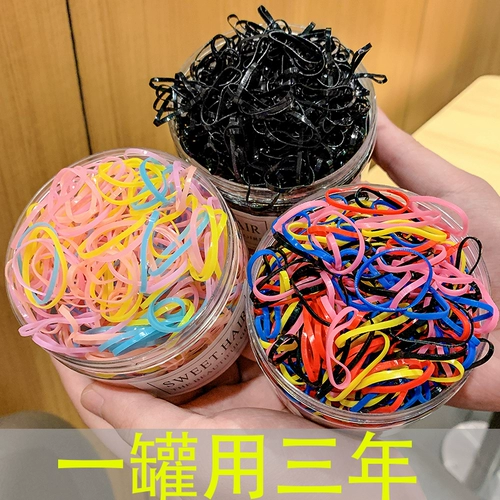 Детская одноразовая безвредная черная резинка для волос, не повреждает волосы