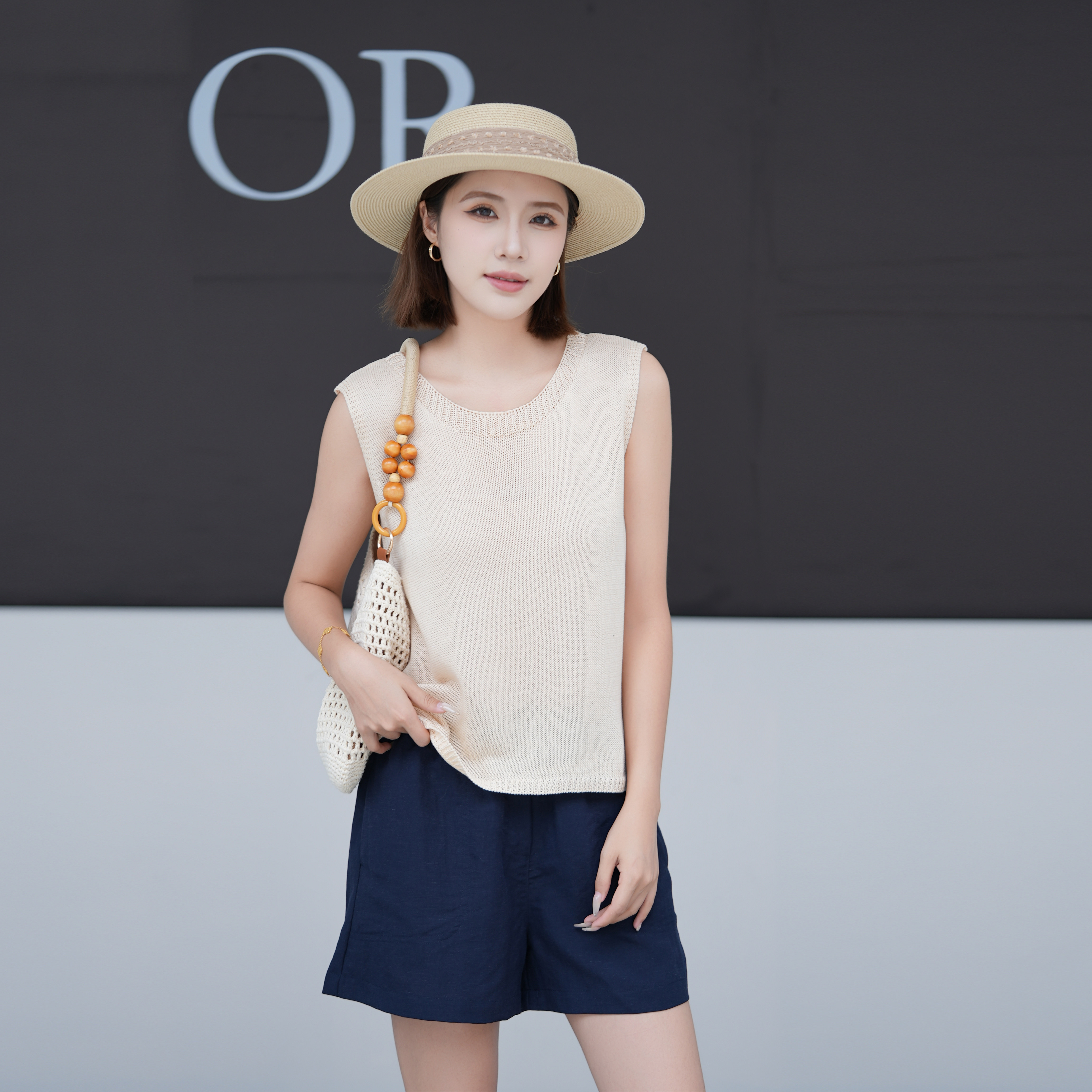 老钱风天丝亚麻针织背心女高级感图片