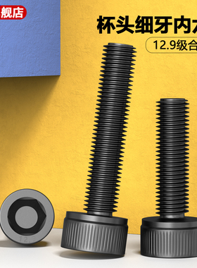 12.9级细牙内六角螺丝螺栓 M16M18M20M22*1.5x1.5x2*40x50x60x80