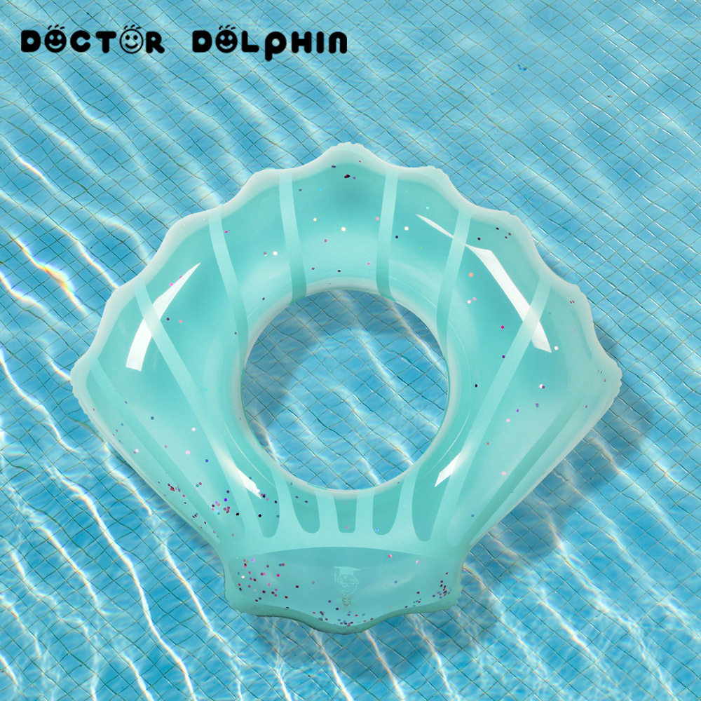 成人加厚pvc水上充气游泳圈贝壳浮力救生圈座圈腋下圈充气游泳圈