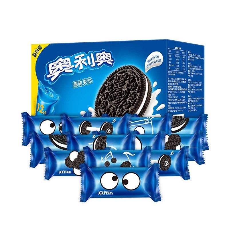 奥利奥饼干独小包迷你噢利噢圣诞 实惠装轻甜夹心轻巧薄脆696g/盒
