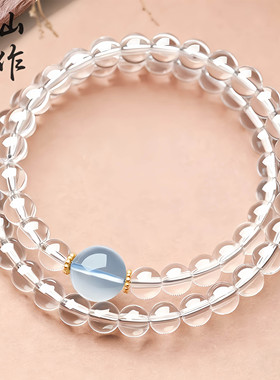 收藏级天然白水晶手串