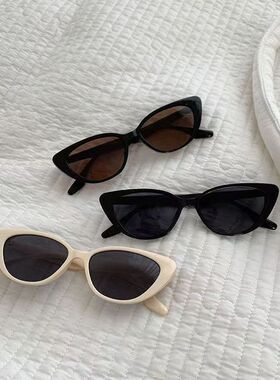 高级感复古百搭猫眼粉色墨镜女网