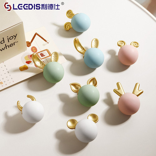 儿童房生肖动物陶瓷抽屉拉手