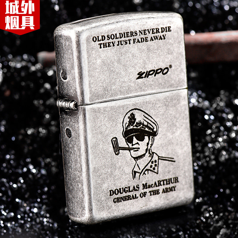正品zippo打火机 古银将军原装正版防风芝宝煤油火机zppo男士礼物