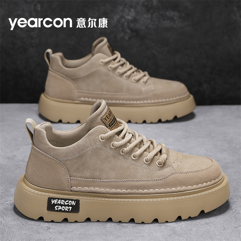 意尔康官方旗舰男鞋厚底增高板鞋