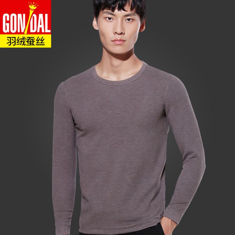 冠得单件上衣羽绒蚕丝圆领秋天