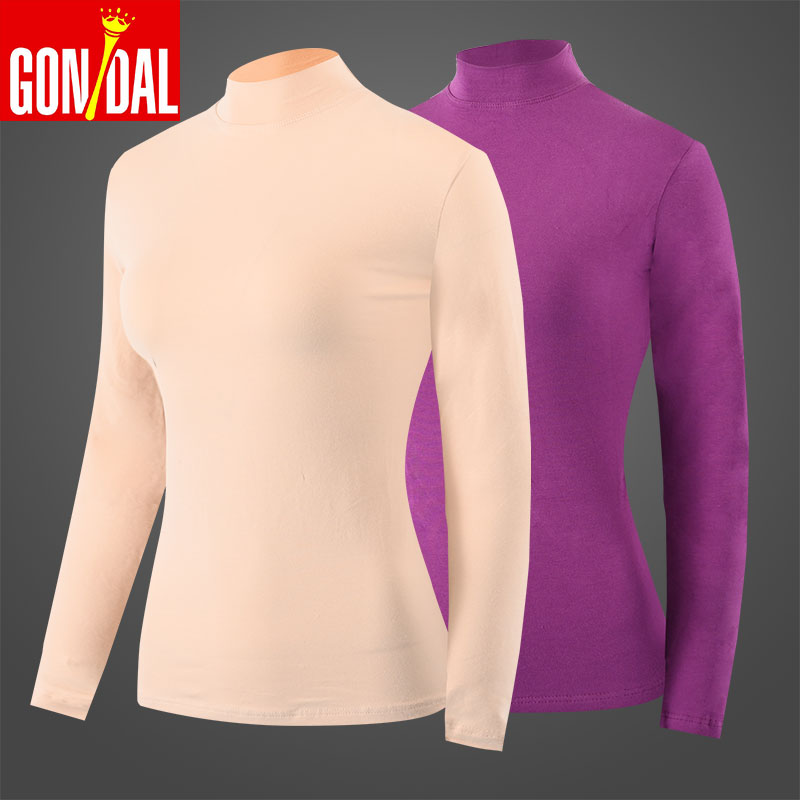 纯棉美体内衣半高领冠得