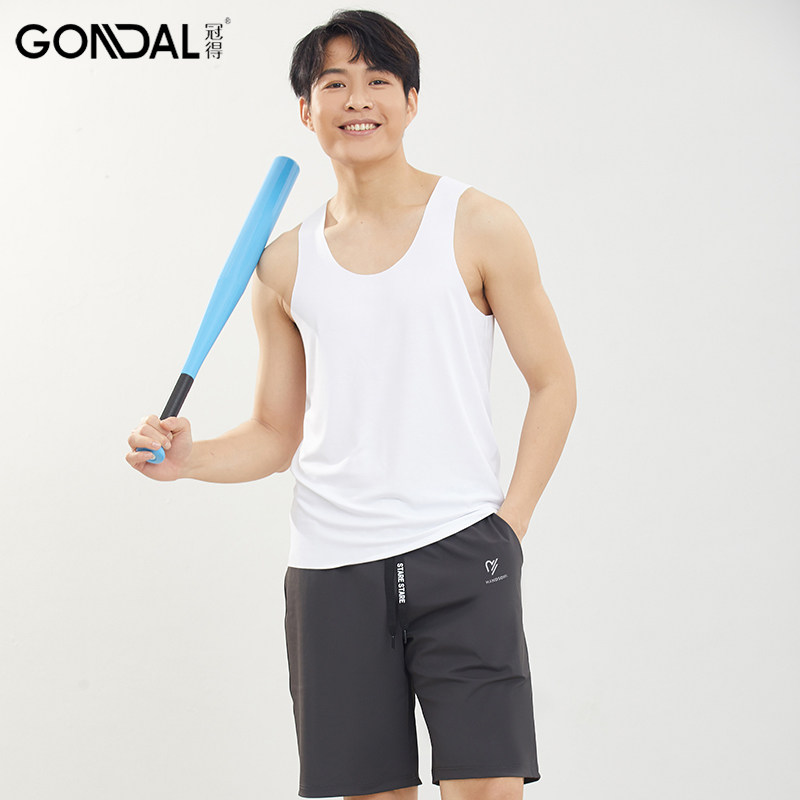 冠得男士莫代尔无痕背心冰丝顺滑夏天透气男款上身内衣弹力贴身夏