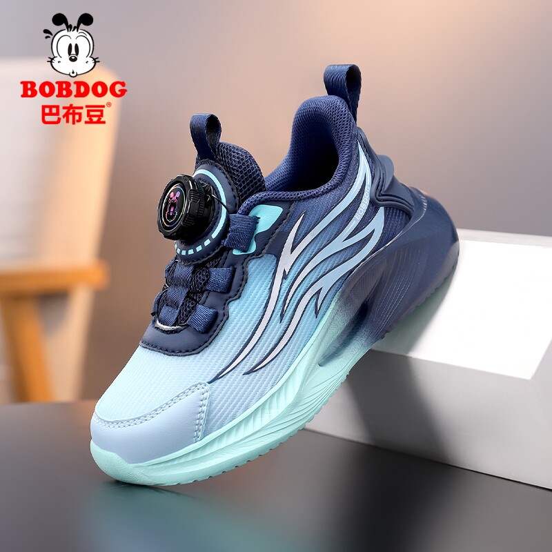 巴布豆2026春季新款男童运动鞋网面透气软底防滑儿童中大童跑步鞋