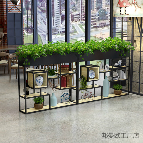 铁艺落地多层餐厅展示架隔断屏风