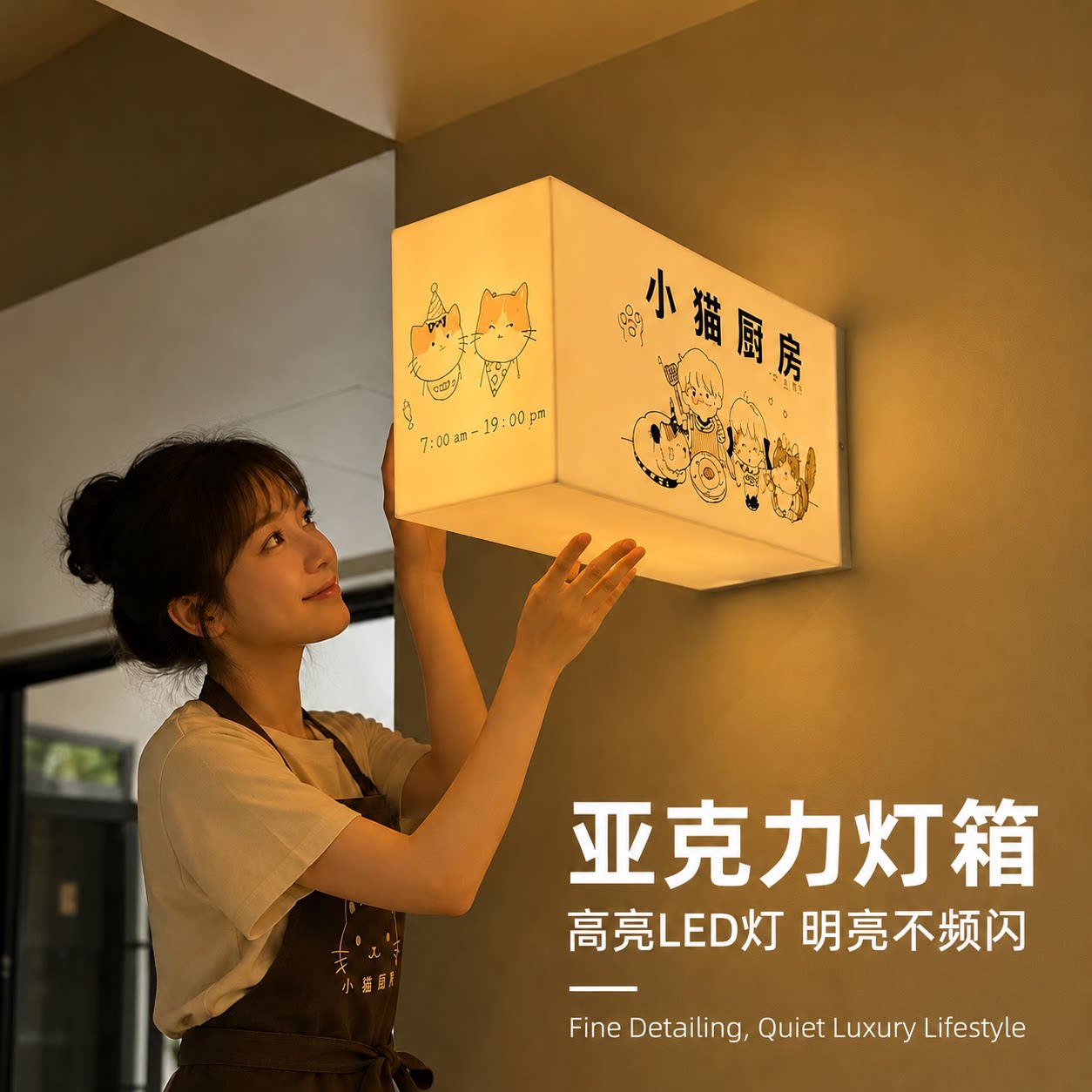 亚克力灯箱广告牌定制图片