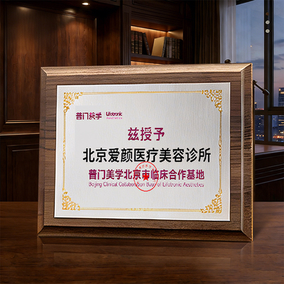 木质奖牌定制定做实木授权牌金箔荣誉牌匾授牌战略合作证书