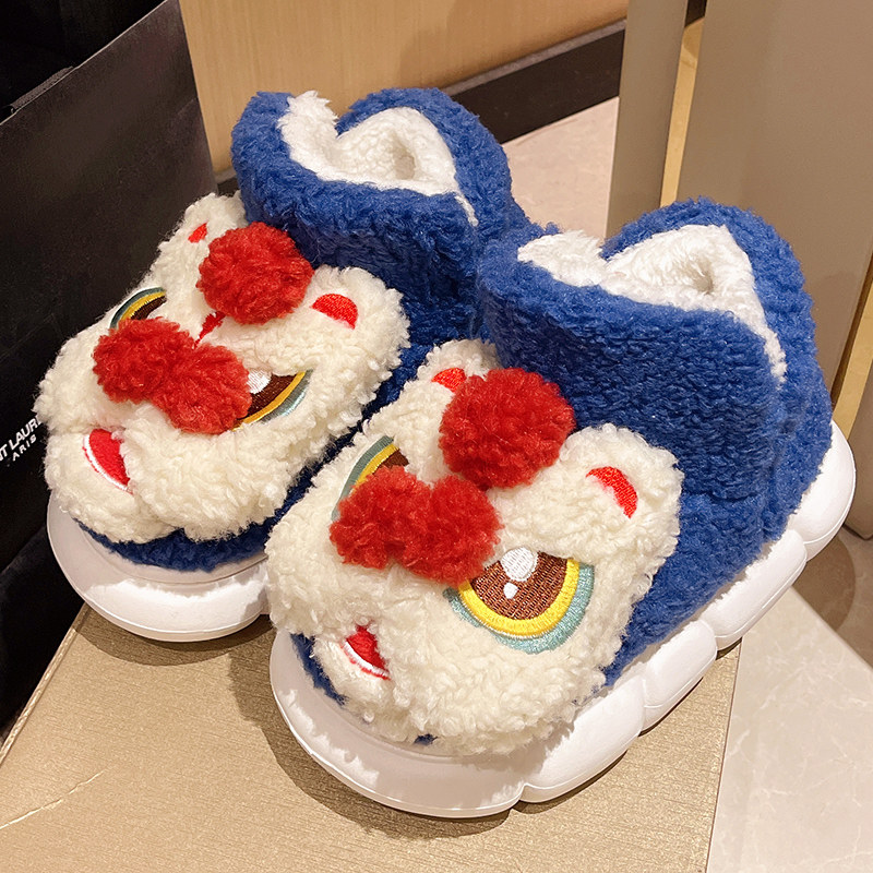 棉鞋可爱厚底室内保暖