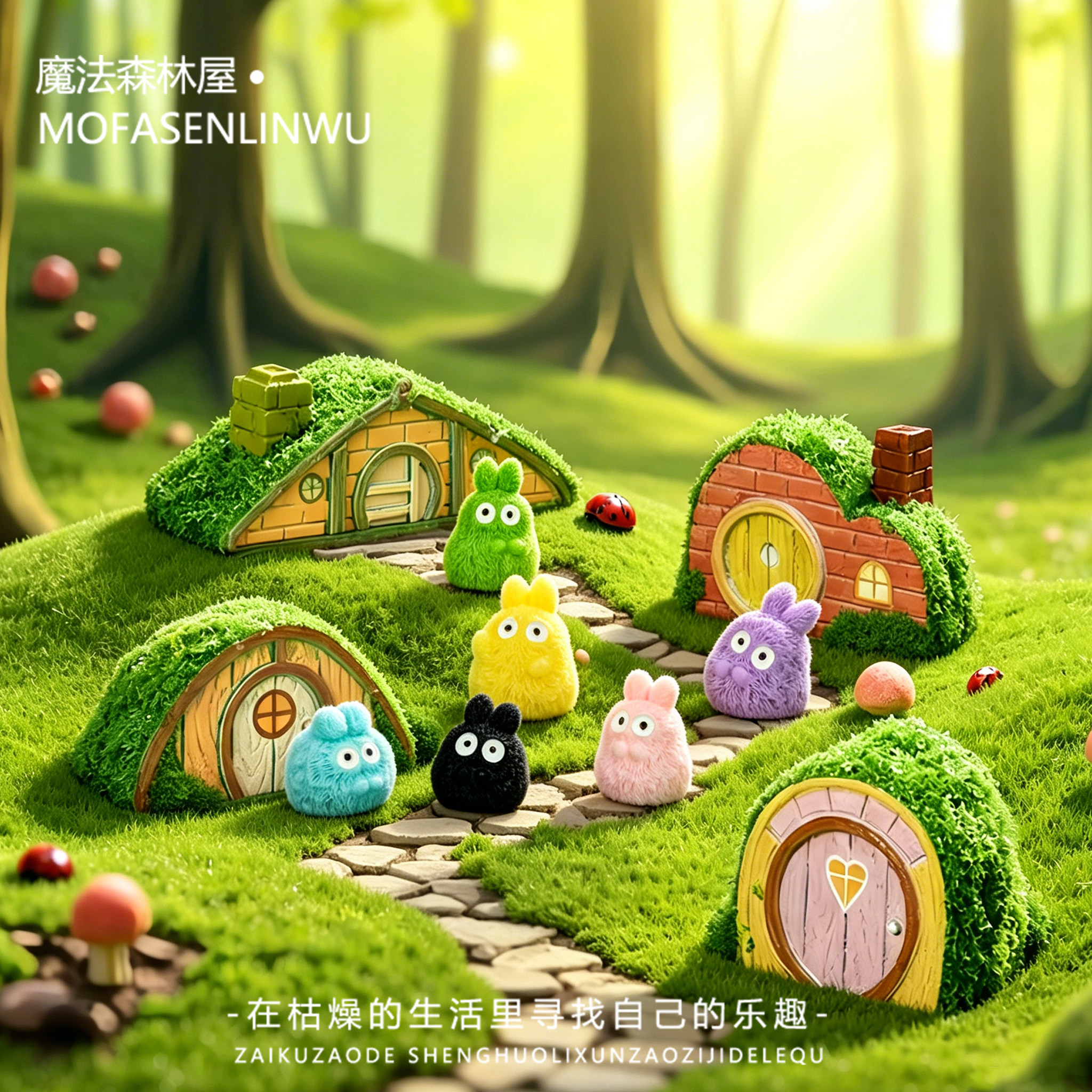 森林微景观迷你小精灵苔藓房子小摆件园艺盆景花盆造景DIY装饰品