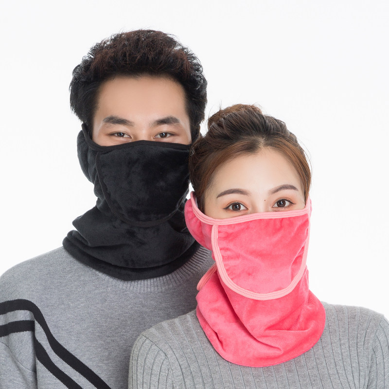 秋冬季三合一护耳口罩防寒保暖防风男女式护颈围脖电瓶车骑行面罩