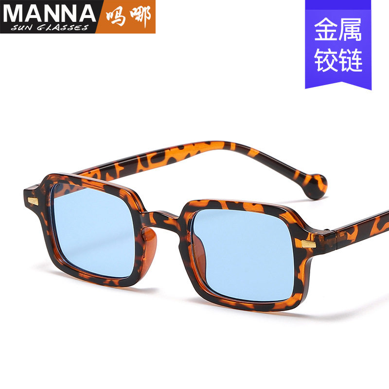 日系coopkoop新款简约方形太阳镜男女复古米丁眼镜夏季遮阳沙滩