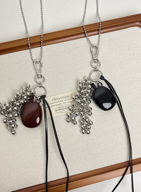 日系coopkoop博主水瓶吊坠项链女小众设计感毛衣链长款可拆卸百