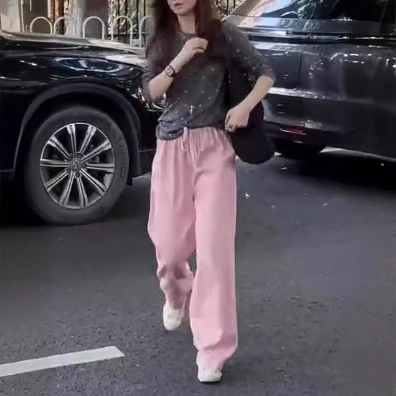 日系coopkoop夏季新款时尚长袖防晒上衣垂感直筒裤洋气女