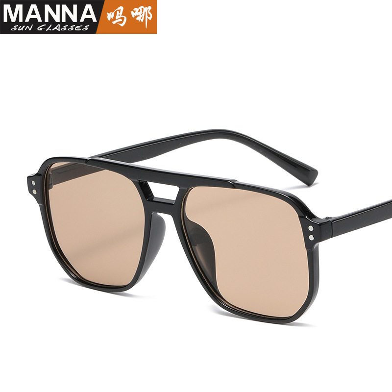 日系coopkoop新款复古双梁太阳镜时尚简约大框遮阳墨镜ins个性