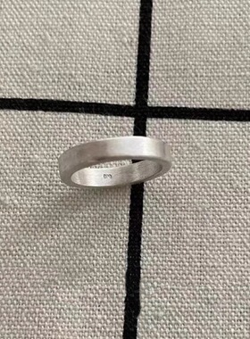 日系coopkoop原创手工闭口s银时尚平面哑光磨砂拉丝银情侣对戒