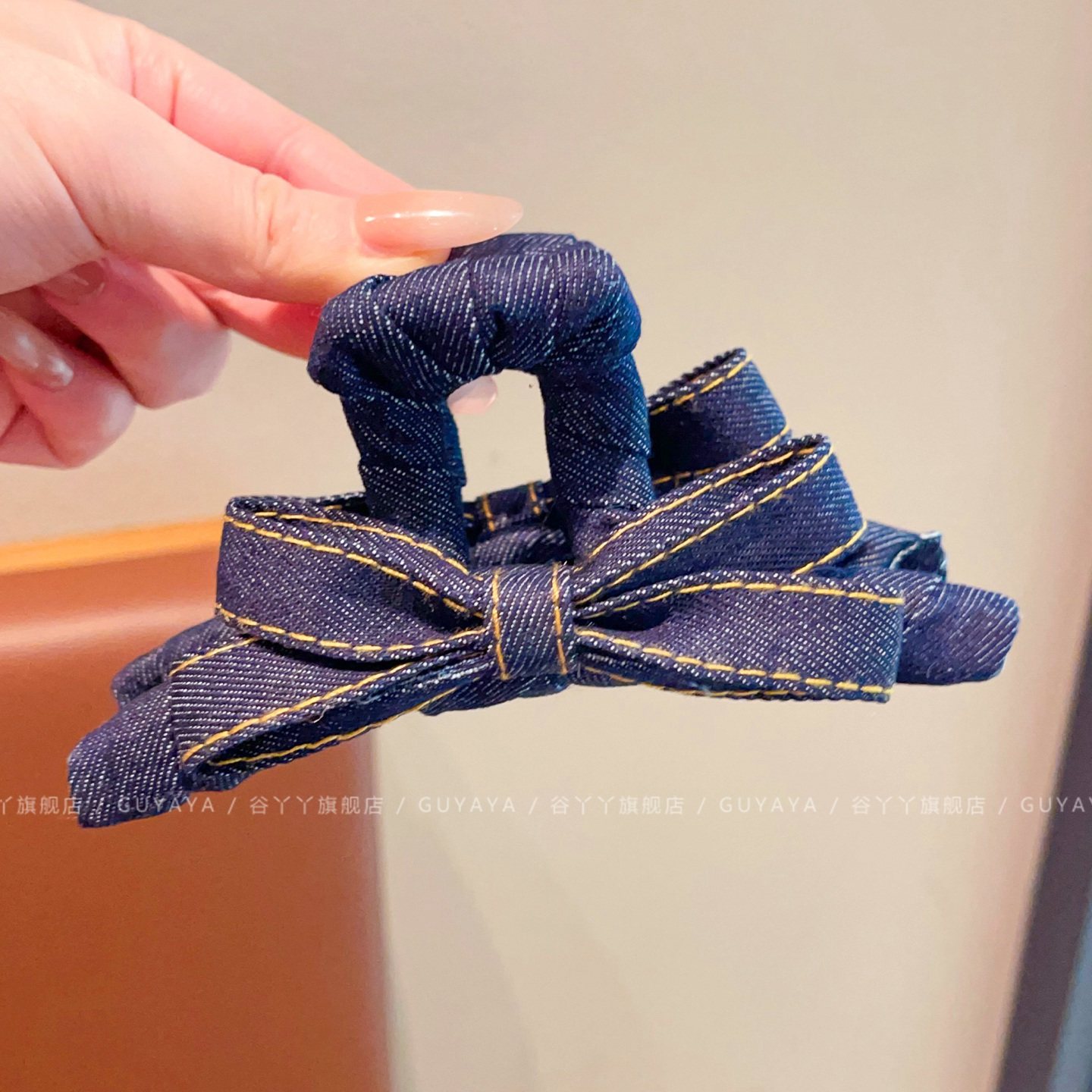 儿童牛仔蝴蝶结抓夹女童韩系百搭后脑勺盘发夹小女孩不伤发鲨鱼夹,童装/婴儿装/亲子装,发饰,淘宝优惠券,粉丝福利购,淘宝优惠卷