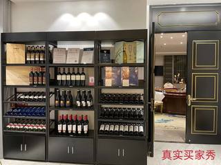 红酒柜家用酒架酒吧落地柜收纳铁艺展示架置物架酒杯欧式葡萄酒架