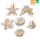 扣配饰 航海星贝鞋 Crocs卡骆驰智必星配件洞洞鞋 花适配芭蕾洞洞鞋